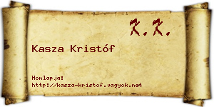 Kasza Kristóf névjegykártya
