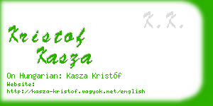 kristof kasza business card